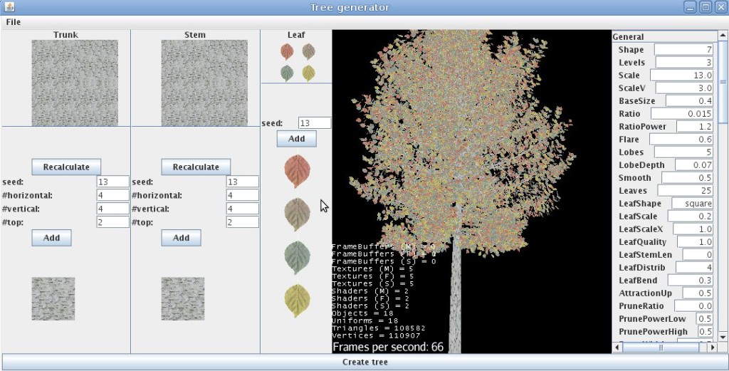 Jannes' Tree generator project for the JMonkeyEngine