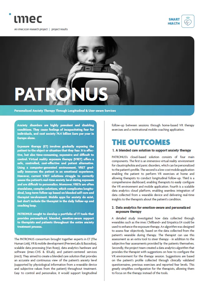 A picture representing the one-pager leaflet about the Patronus project