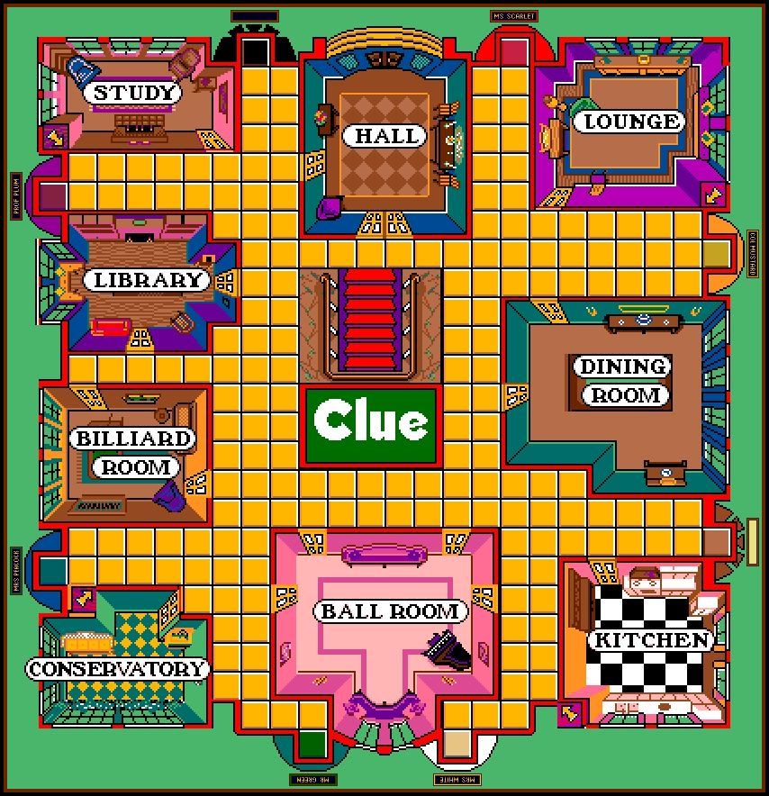 Clue gameboard
